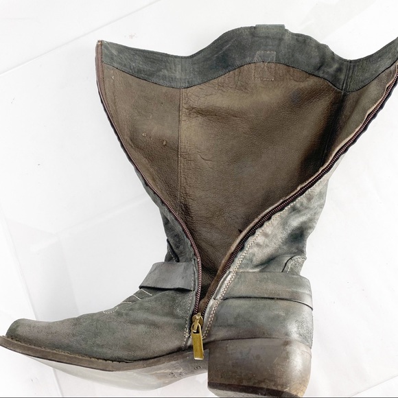 Anthropologie Bernardo Western Boot Distress Italy - Picture 11 of 13